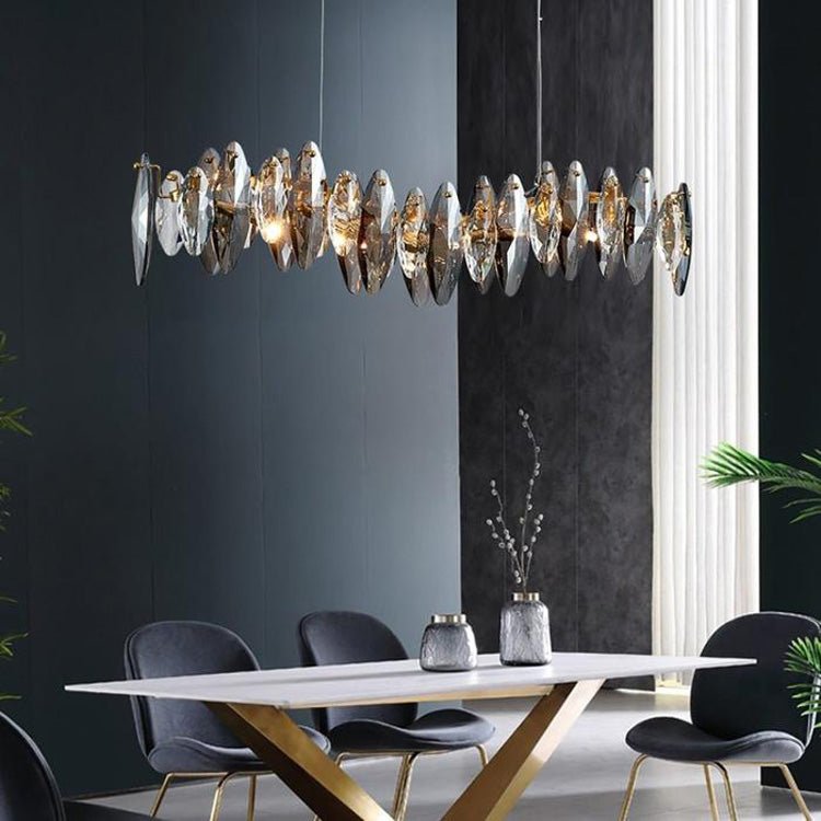 Flor Linear Chandelier for Dining Room-Chandelier-casivra-casivra