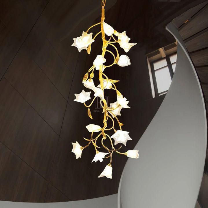 Flower Craftsman Chandelier - L 15.7″(40cm) x H 59″(150cm)casivra