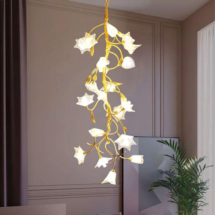 Flower Craftsman Chandelier - L 15.7″(40cm) x H 59″(150cm)casivra