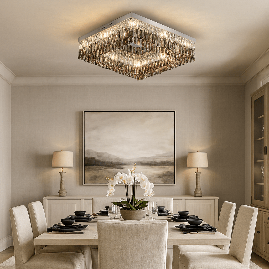 buyGiano Crystal Flush Mount - Morsale