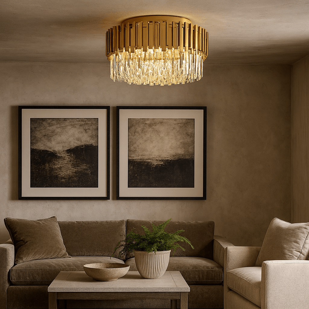 buyGio Crystal Flush Mount Chandelier - Morsale