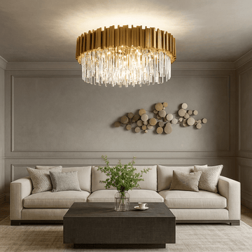 buyGio Crystal Flush Mount Chandelier - Morsale