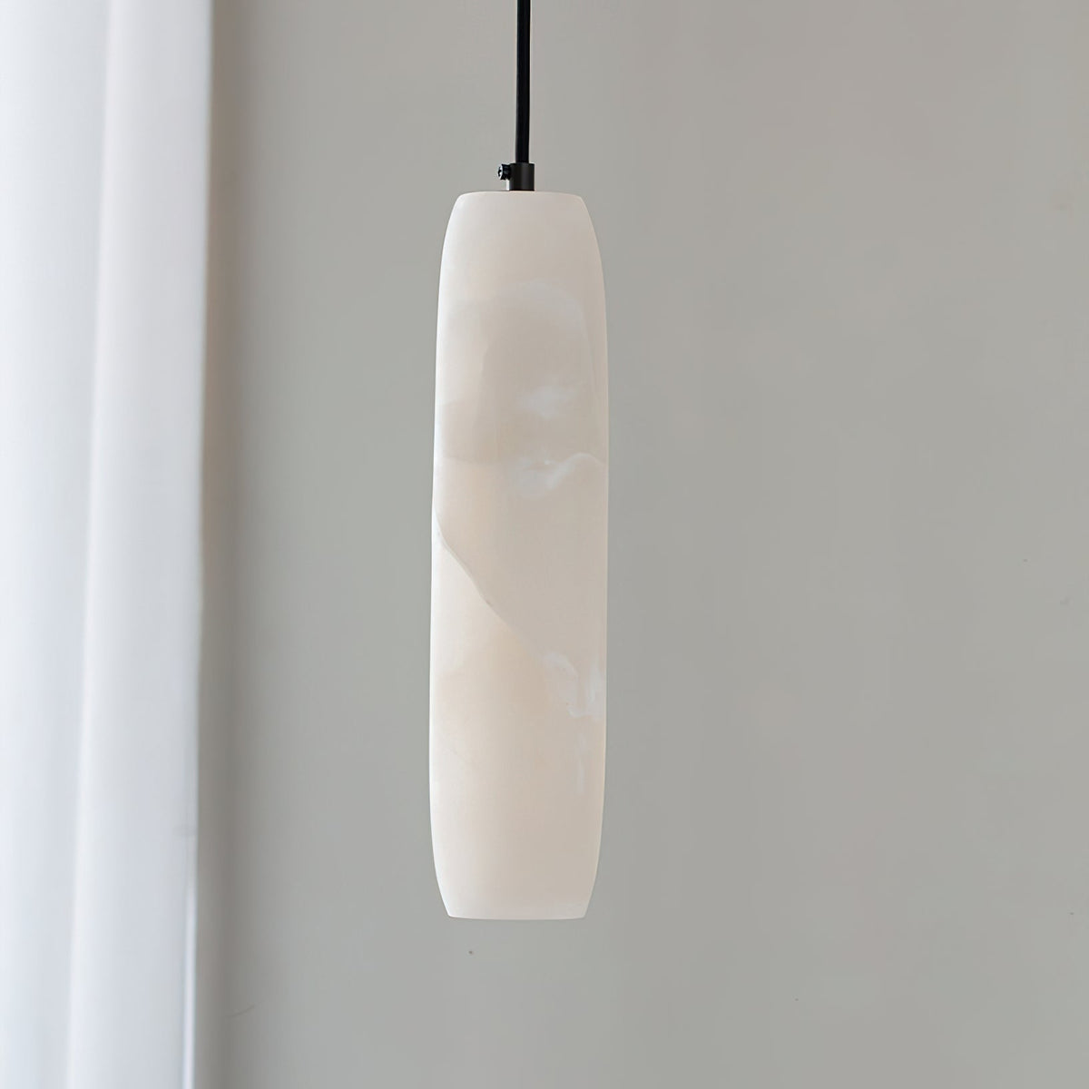 Flute Alabaster Chandelier - 2 headsBrass & Whitecasivra