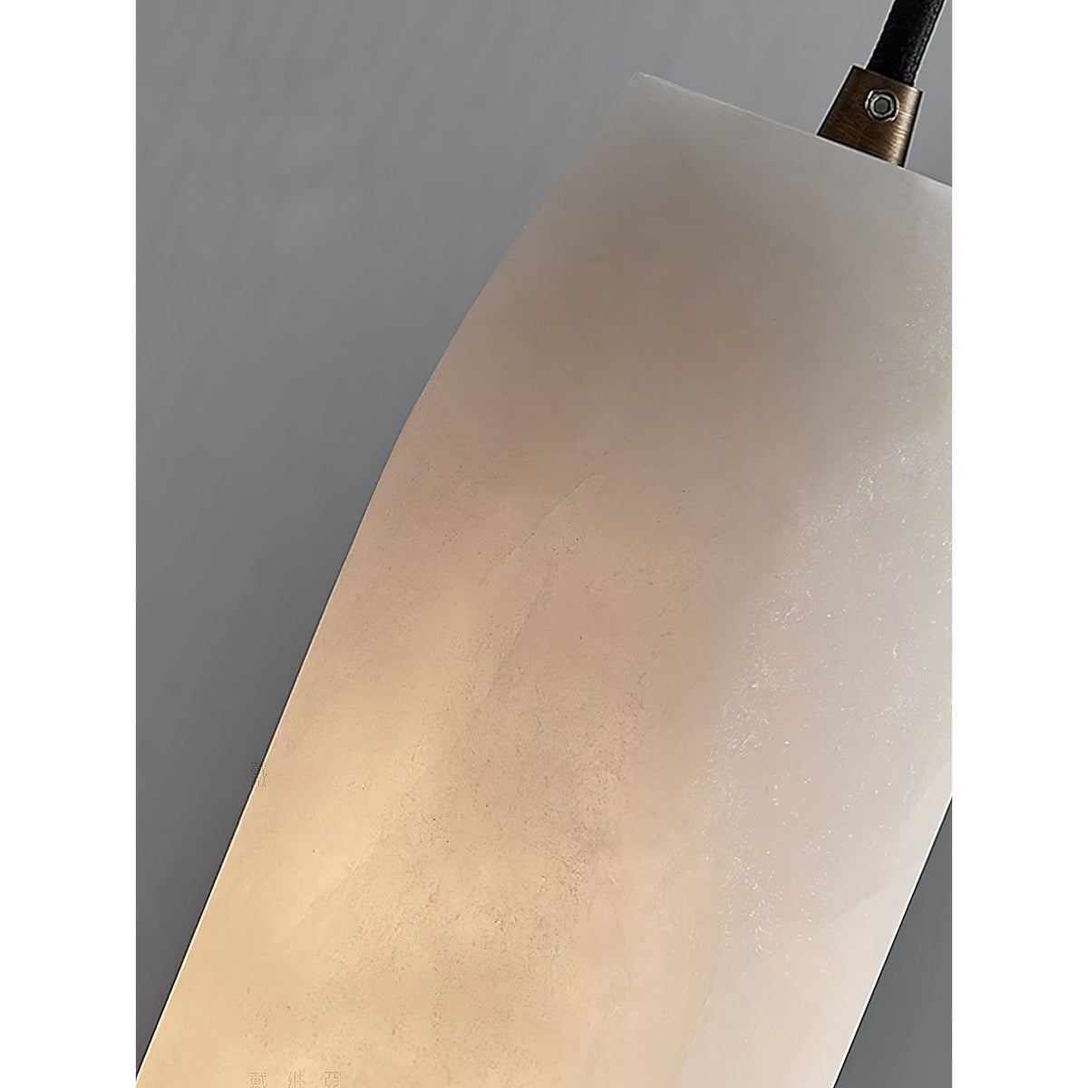 Flute Alabaster Chandelier - 2 headsBrass & Whitecasivra