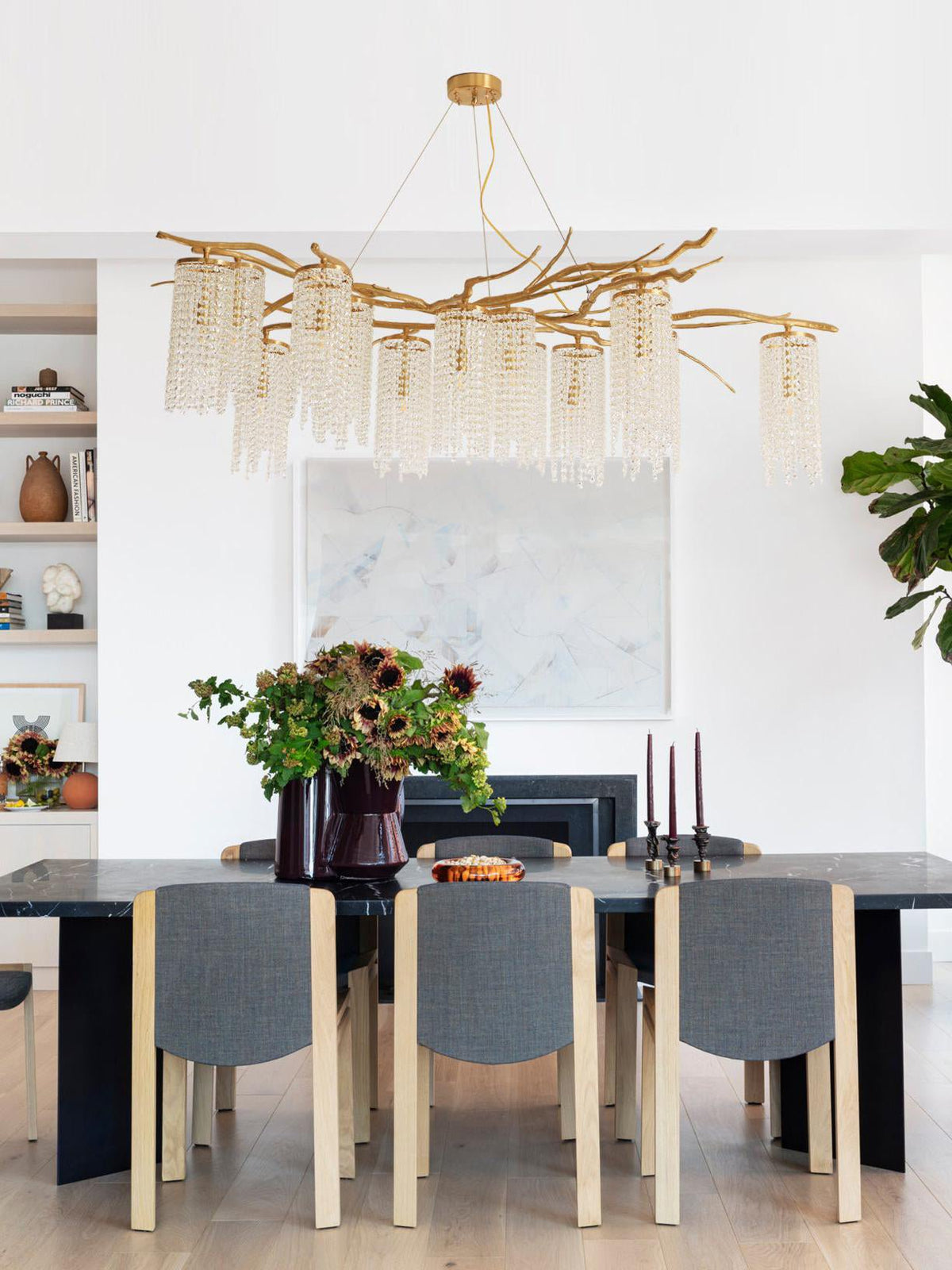 Forest Dawn Brass Branch Chandelier - L 63″ x W 31.5″ x H 17.7″Dark Coppercasivra