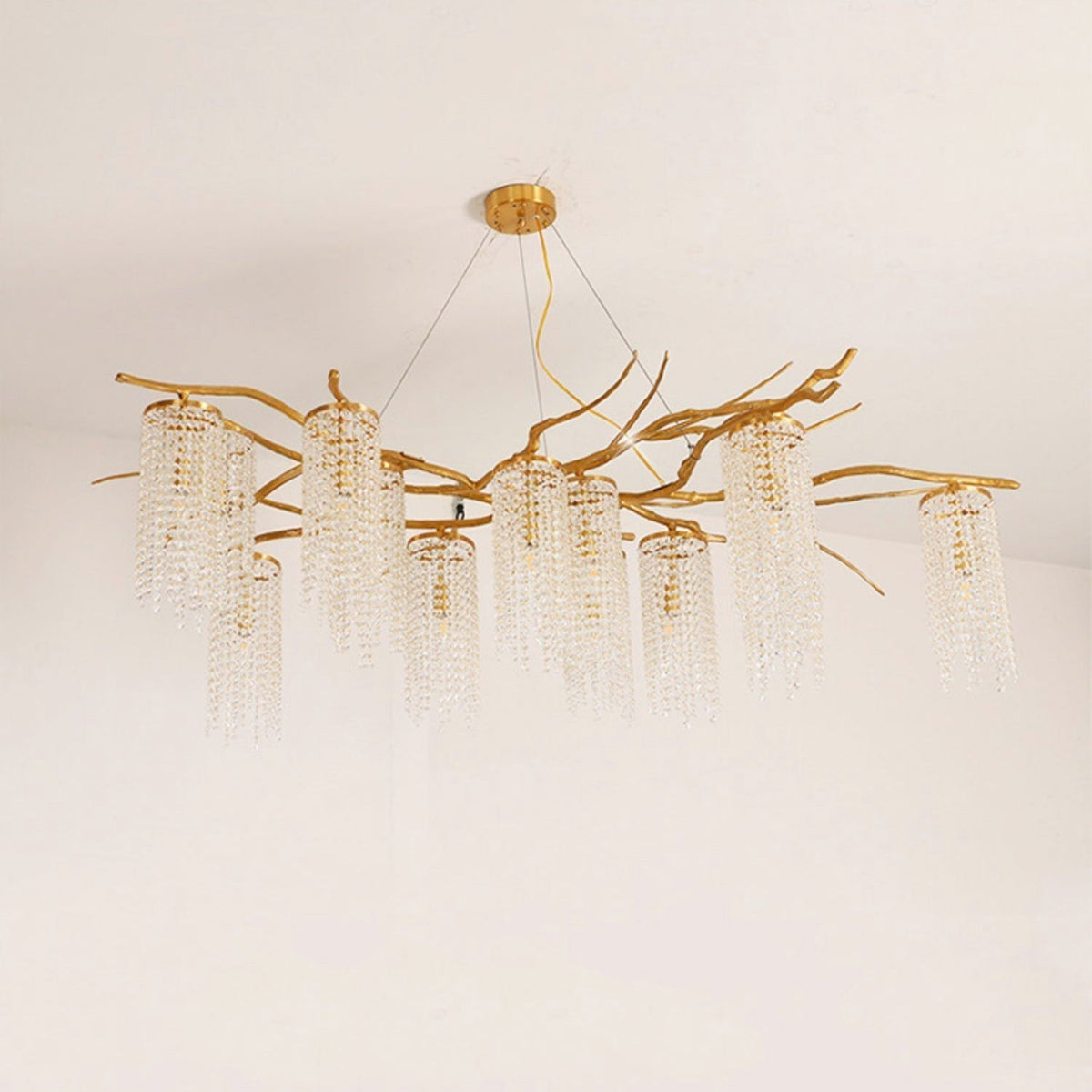 Forest Dawn Brass Branch Chandelier - L 63″ x W 31.5″ x H 17.7″Dark Coppercasivra