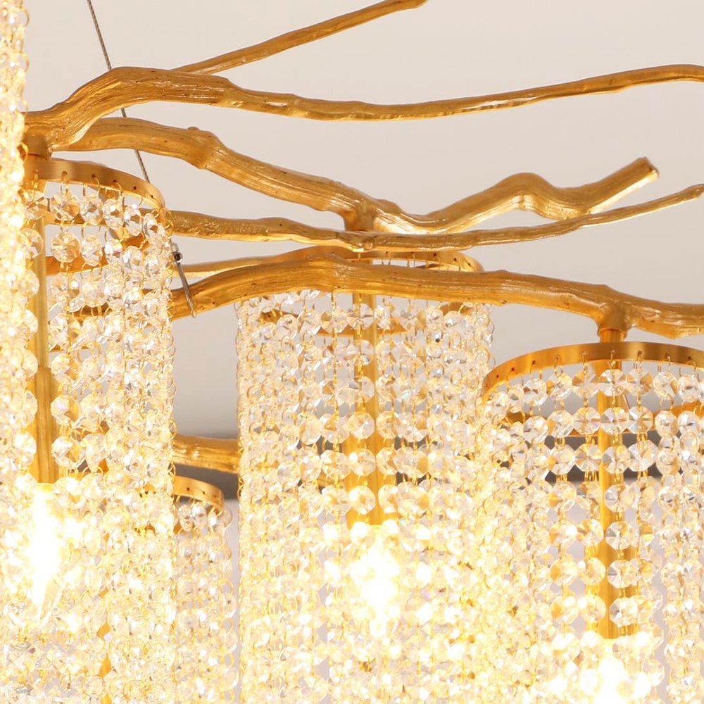 Forest Dawn Brass Branch Chandelier - L 63″ x W 31.5″ x H 17.7″Dark Coppercasivra