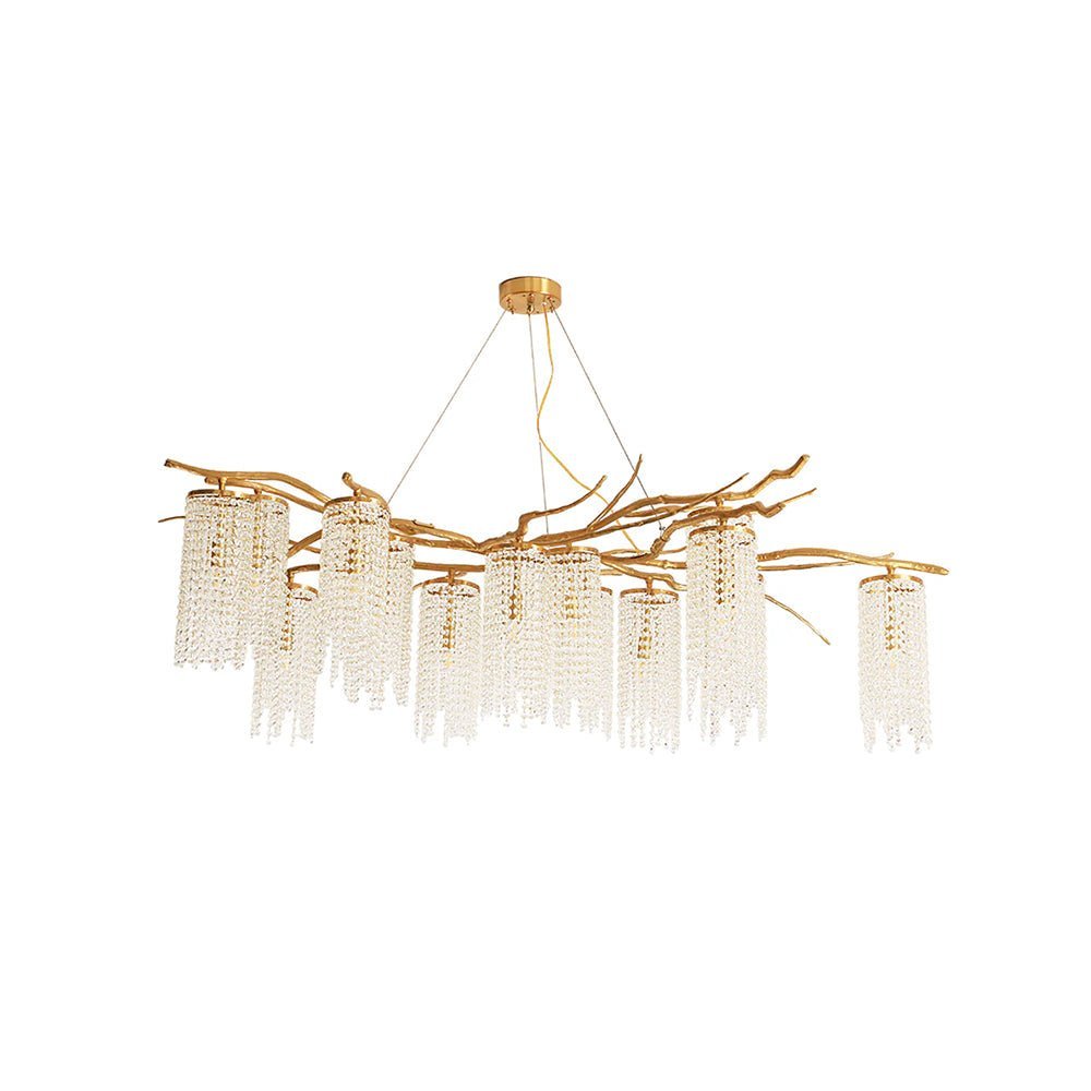 Forest Dawn Brass Branch Chandelier - L 63″ x W 31.5″ x H 17.7″Dark Coppercasivra