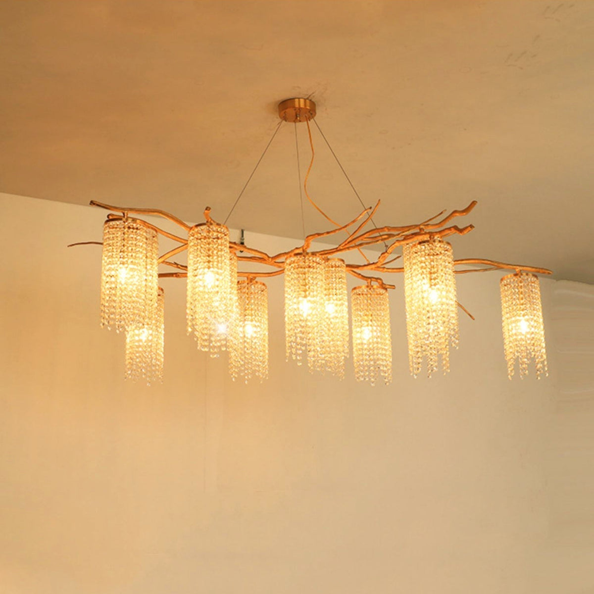 Forest Dawn Brass Branch Chandelier - L 63″ x W 31.5″ x H 17.7″Dark Coppercasivra