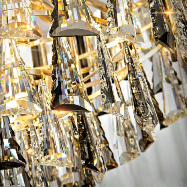 Foyer 3 Layers Extra Large Crystal Chandelier for Living Room Staircase Ceiling Lighting Fixture - D31.5"*H47.2"casivra