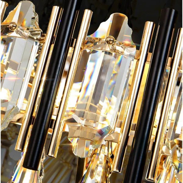 Foyer 3 Layers Extra Large Crystal Chandelier for Living Room Staircase Ceiling Lighting Fixture - D31.5"*H47.2"casivra