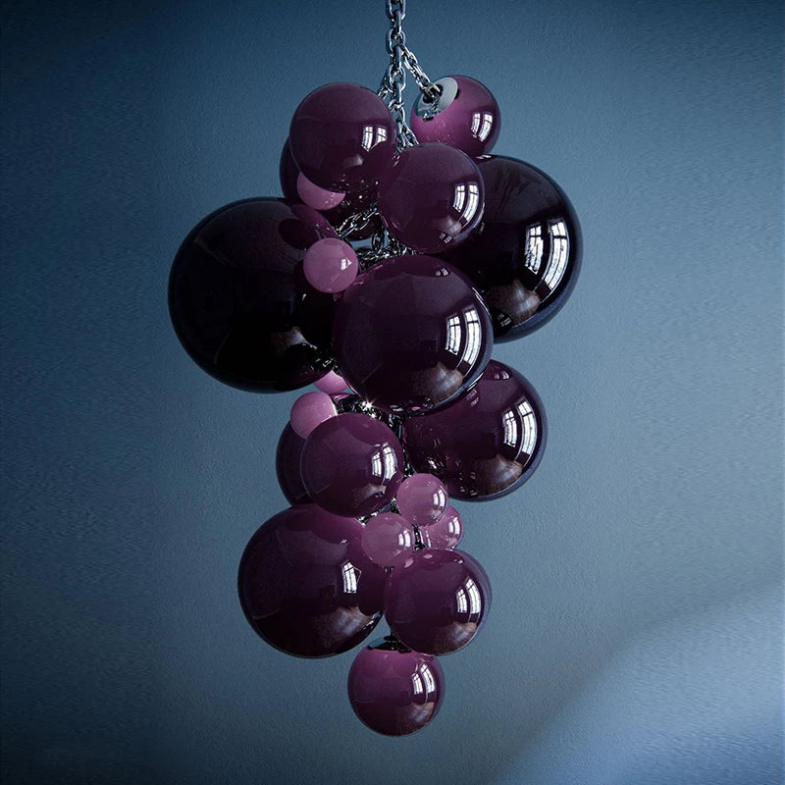 Velymo Grapetta Fruit Grape Hanging Swag Chandelier