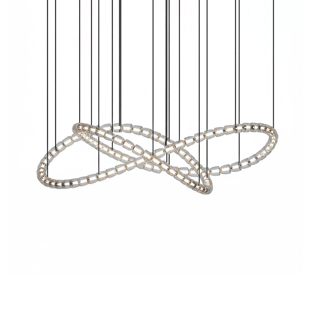 Gabriel Chandelier C - 111 Lights ∅ 78.7″ x H 23.6″ / Dia 200cm x H 60cmClear & ChromeWarm Lightcasivra