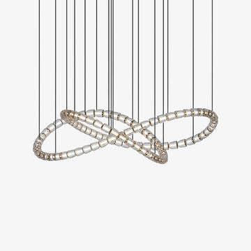 Gabriel Chandelier C - 80 Lights ∅ 59″ x H 17.7″ / Dia 150cm x H 45cmClear & ChromeWarm Lightcasivra