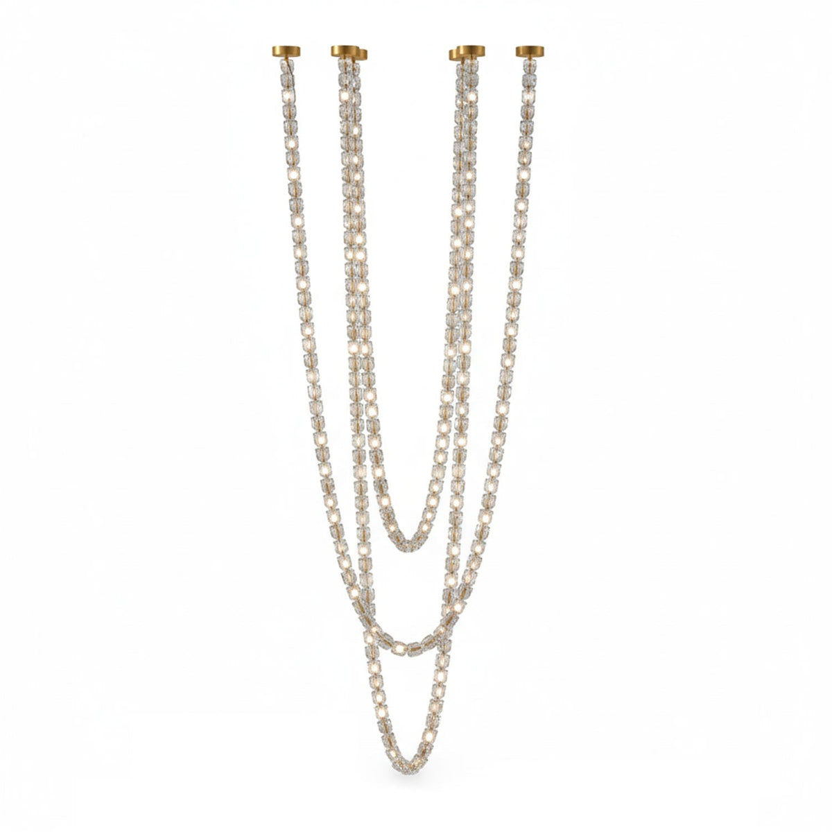 Gabriel Chandelier G - 218 Lights ∅ 59″ x H 157.5″ / Dia 150cm x H 400cmClear & ChromeWarm Lightcasivra