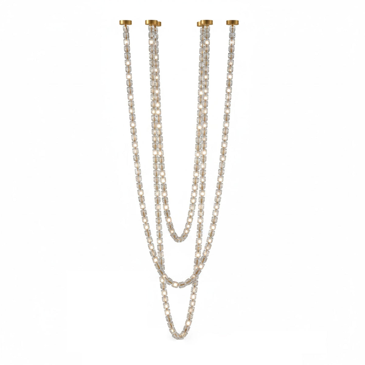 Gabriel Chandelier G - 249 Lights ∅ 59″ x H 177.2″ / Dia 150cm x H 450cmClear & ChromeWarm Lightcasivra