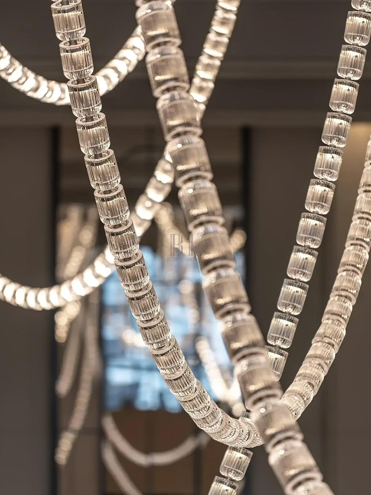 Gabriel Chandelier H - 55 Lights L 63″ x H 25″ / L 160cm x H 63.5cmClear & ChromeWarm Lightcasivra