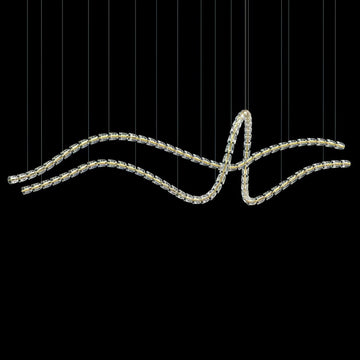 Gabriel Chandelier I - 60 Lights L 98.4″ x H 13.8″ / L 250cm x H 35cmClear & ChromeWarm Lightcasivra