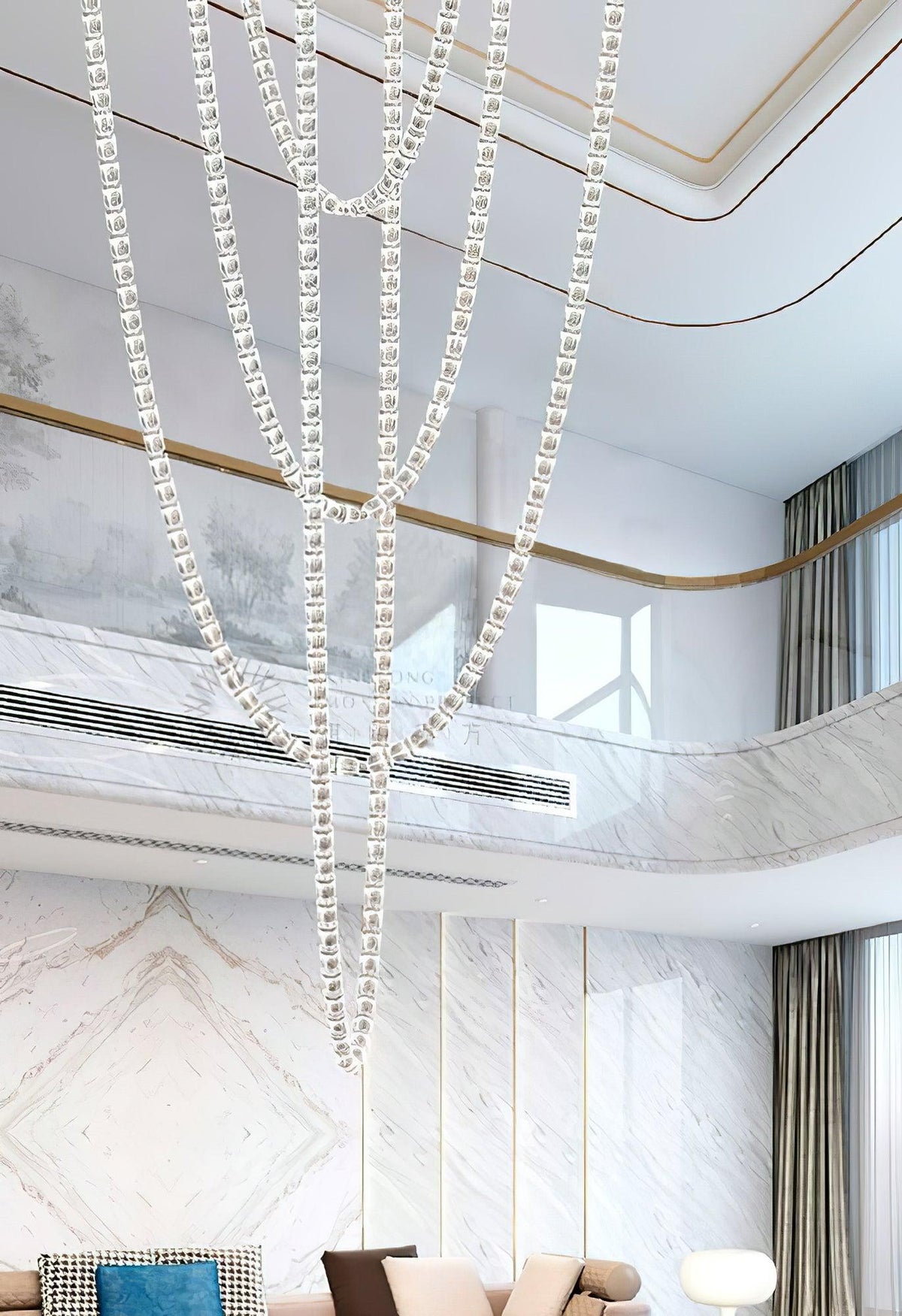 Gabriel Chandelier J - 81 Lights ∅ 65.2″ x H 24.8″ / Dia 165.5cm x H 63cmClear & ChromeWarm Lightcasivra