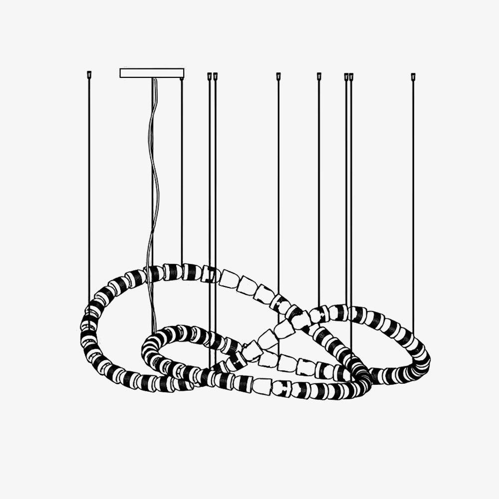 Gabriel Chandelier J - 81 Lights ∅ 65.2″ x H 24.8″ / Dia 165.5cm x H 63cmClear & ChromeWarm Lightcasivra
