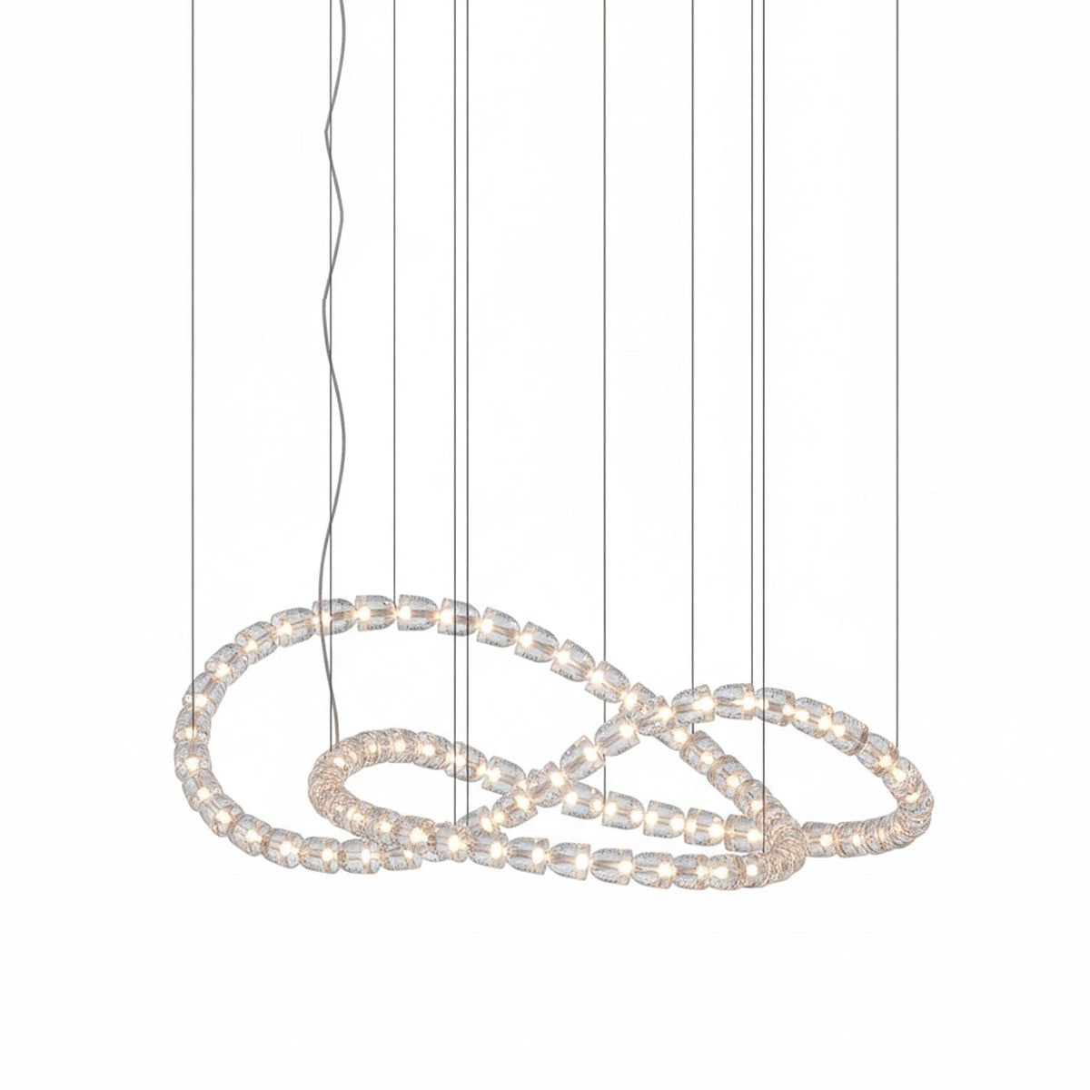 Gabriel Chandelier J - 81 Lights ∅ 65.2″ x H 24.8″ / Dia 165.5cm x H 63cmClear & ChromeWarm Lightcasivra