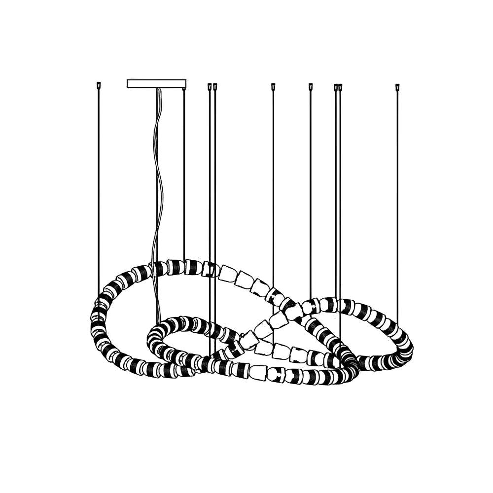 Gabriel Chandelier J - 81 Lights ∅ 65.2″ x H 24.8″ / Dia 165.5cm x H 63cmClear & ChromeWarm Lightcasivra