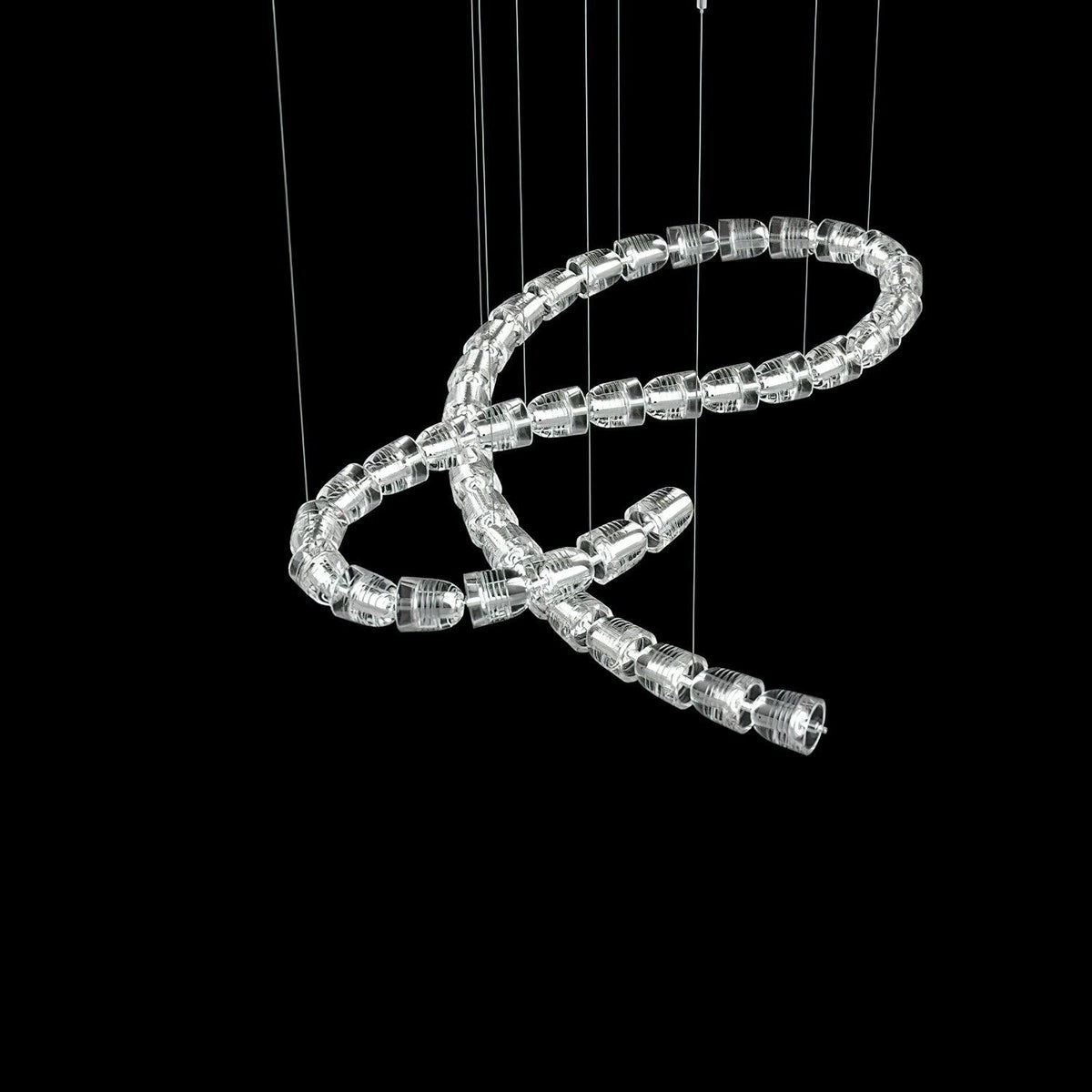 Gabriel Chandelier J - 81 Lights ∅ 65.2″ x H 24.8″ / Dia 165.5cm x H 63cmClear & ChromeWarm Lightcasivra