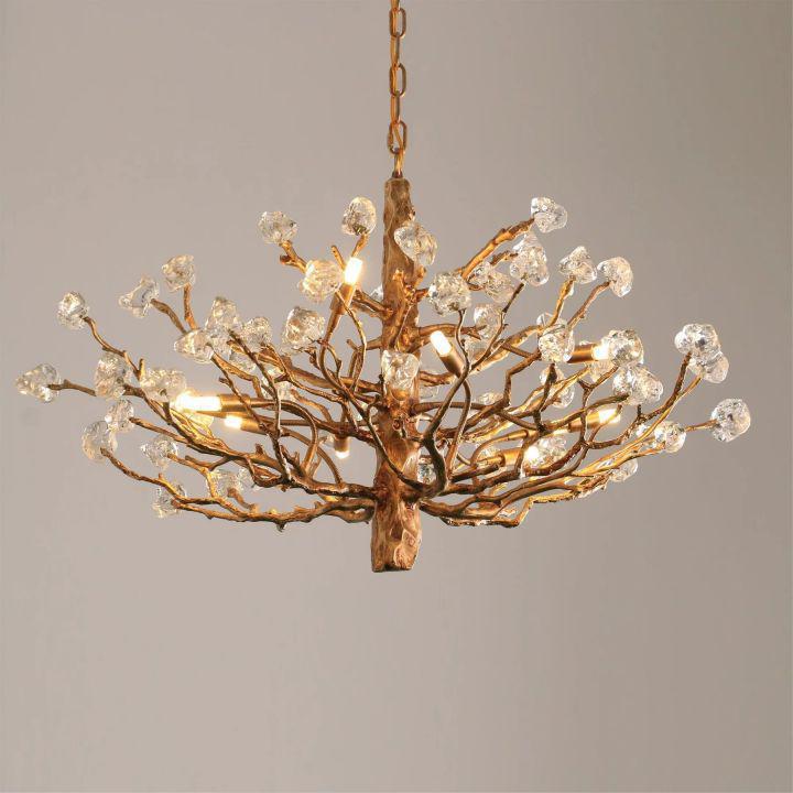 Gemstone Branch Chandelier - 10heads size: L 31.5″(80cm) x H 21.7″(55cm)casivra