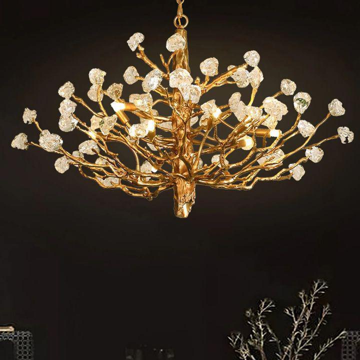 Gemstone Branch Chandelier - 12heads size: L 39.4″(100cm) x H 21.7″(55cm)casivra