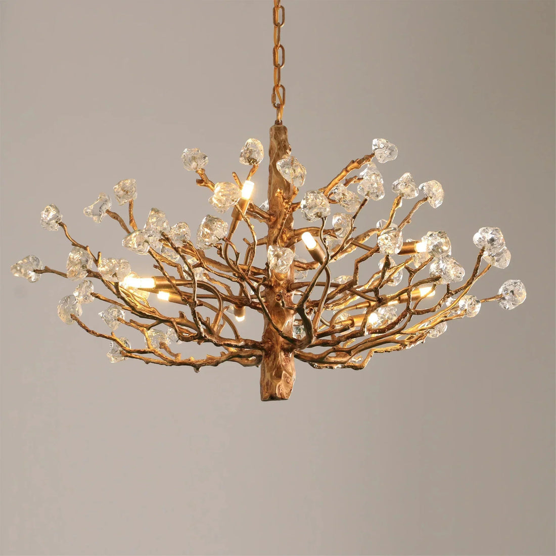 Gemstone Branch Chandelier with Artistic Design for Bedroom or Living Room - 8 Lights/D23.6"*H21.65"Warm Lightcasivra