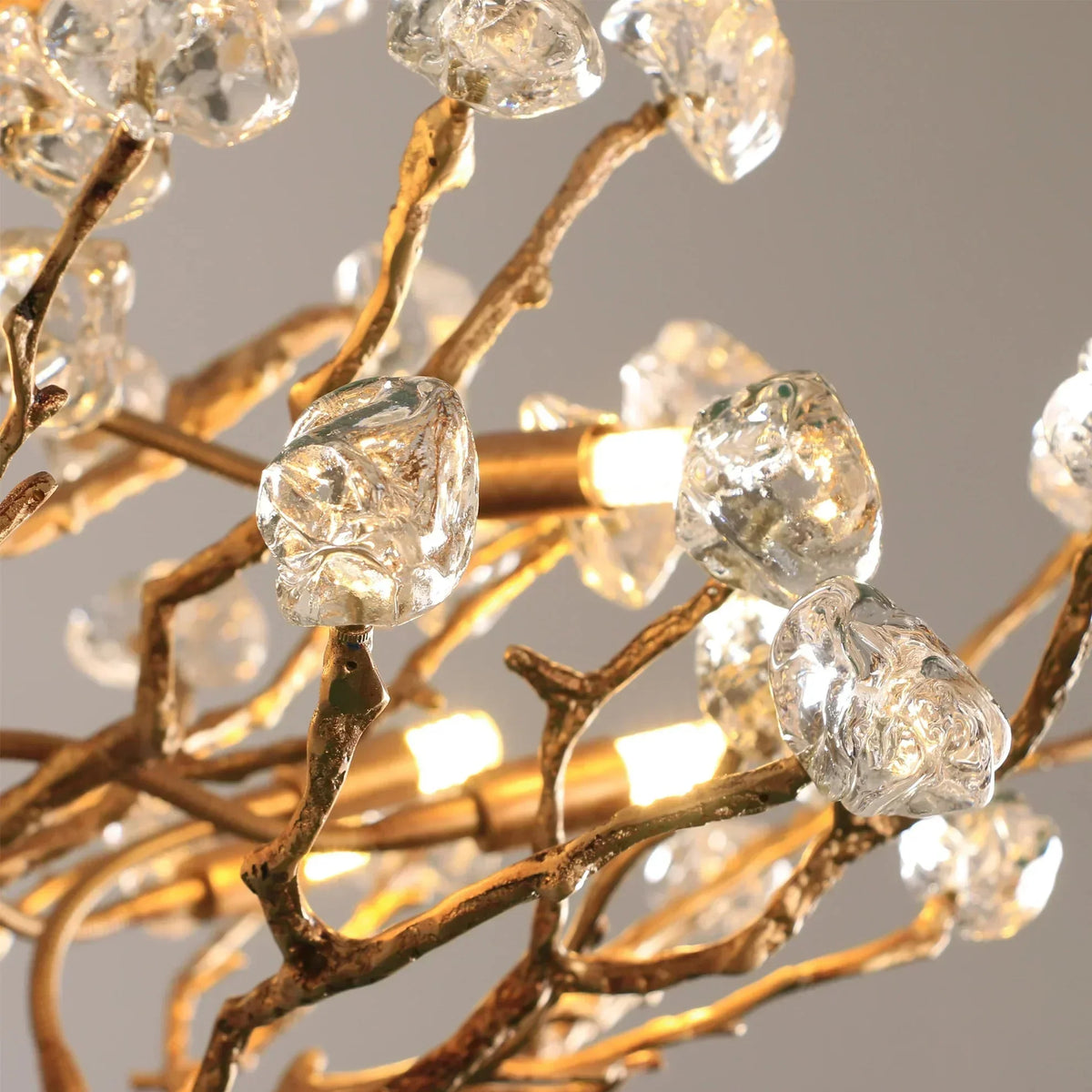 Gemstone Branch Chandelier with Artistic Design for Bedroom or Living Room - 8 Lights/D23.6"*H21.65"Warm Lightcasivra