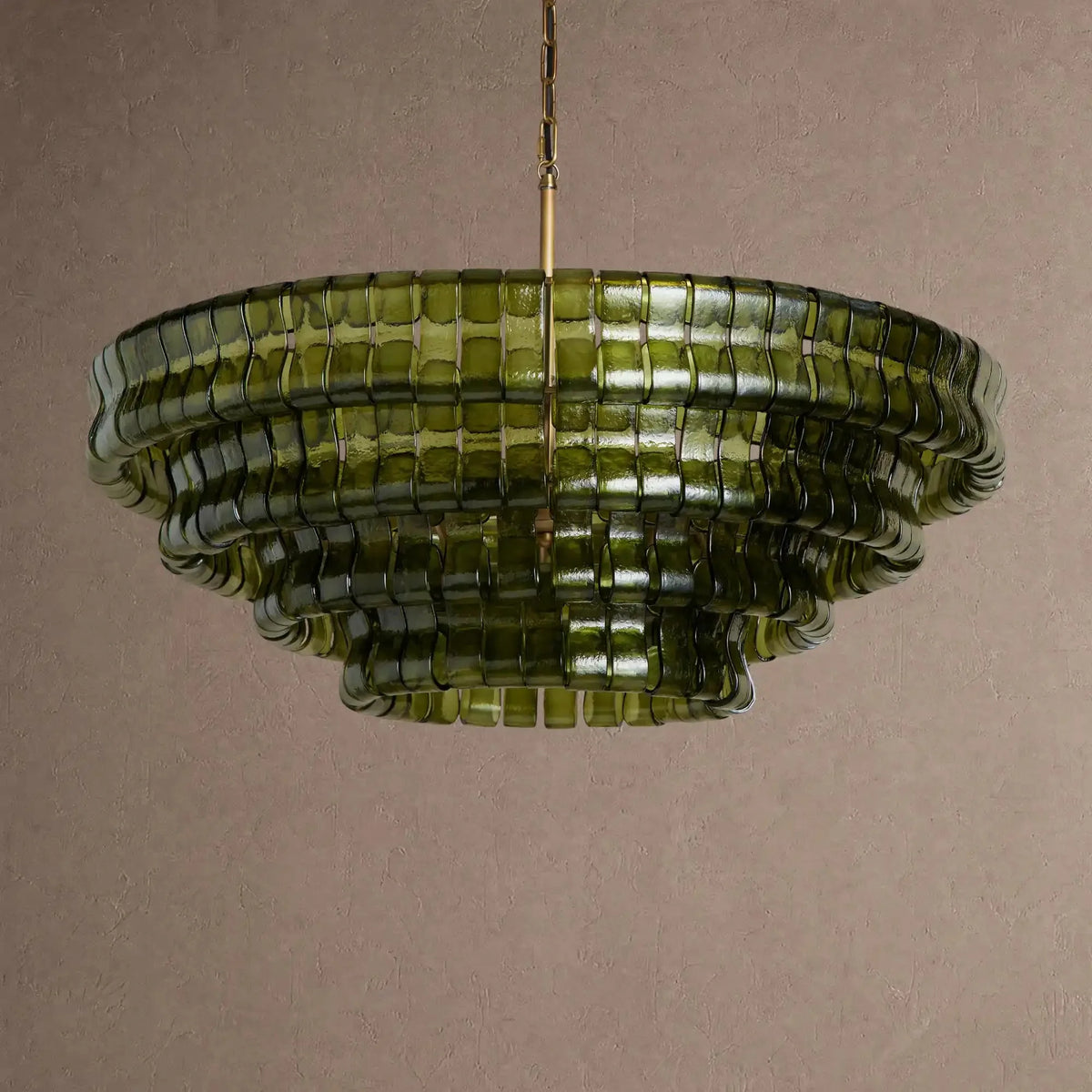 Grigio Glass Round Chandelier 24" 36" 48" 60" - 4-Tier 36"BlackSmokecasivra
