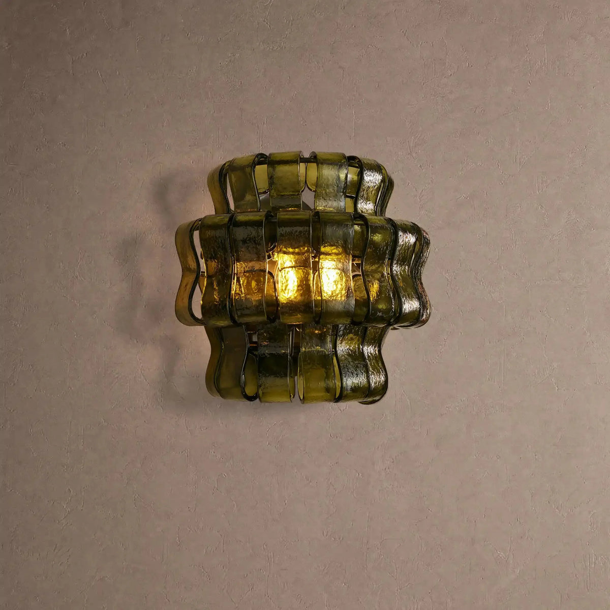 Grigio Glass Wall Sconce - Matte BlackGreencasivra