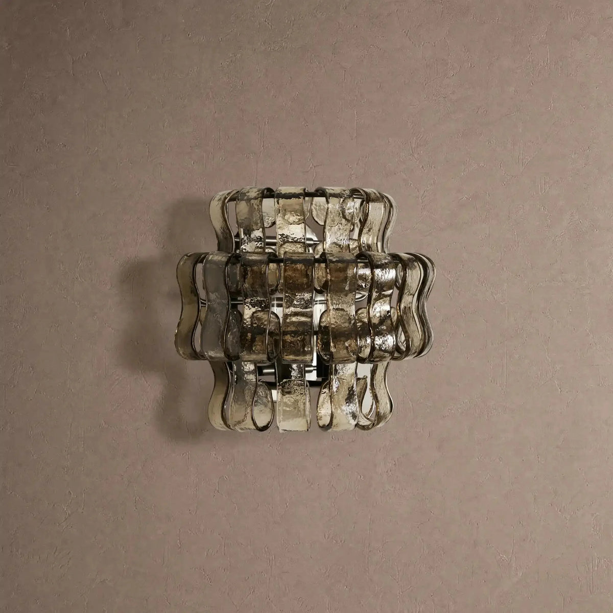 Grigio Glass Wall Sconce - Matte BlackSmokecasivra