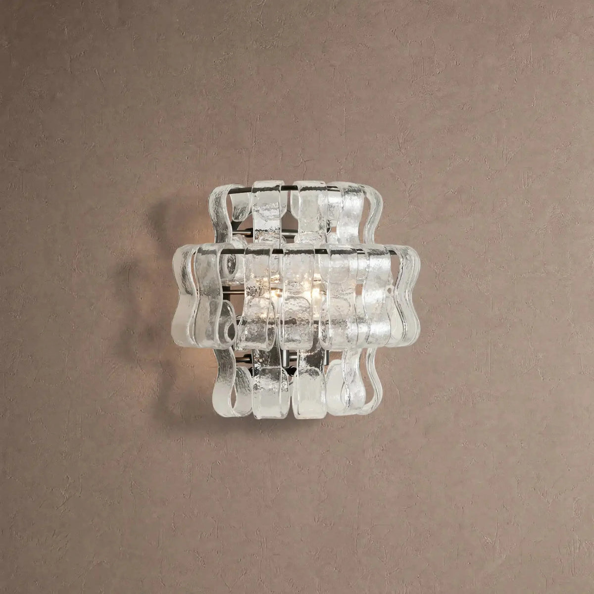 Grigio Glass Wall Sconce - Matte BlackClearcasivra