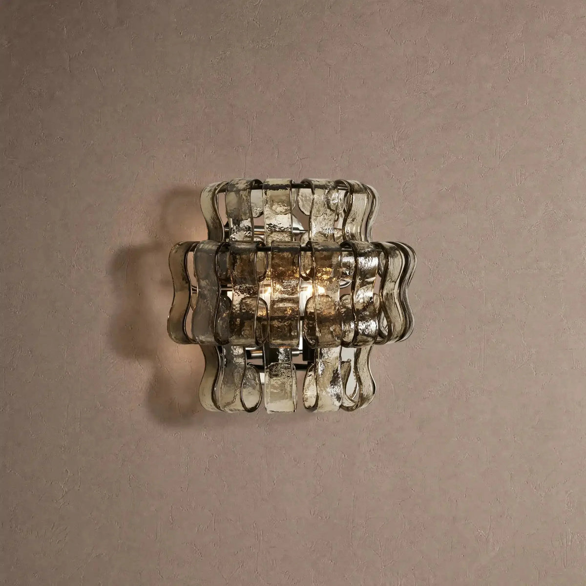 Grigio Glass Wall Sconce - Matte BlackSmokecasivra