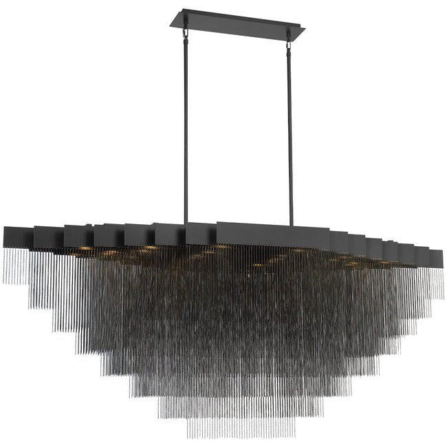 Gildora Linear Chandelier - Black72.8”casivra