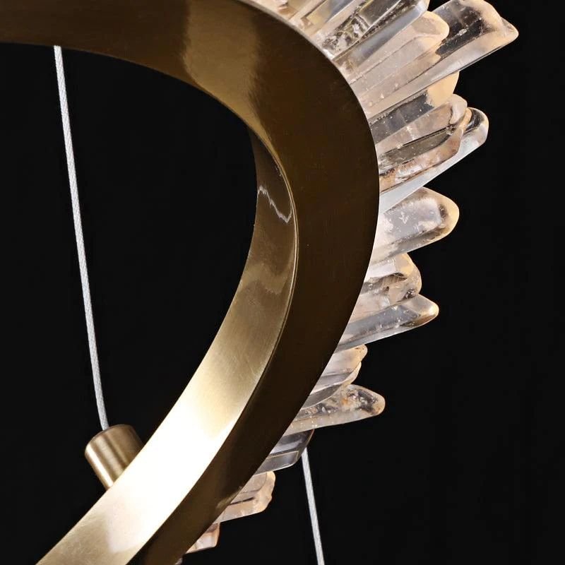 Gina Rock Crystal Ring Chandelier - 14.7" Dcasivra