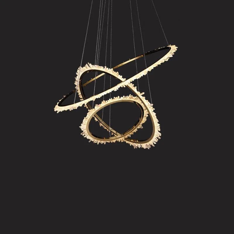Gina Rock Crystal Ring Chandelier - 14.7" D+23.6" D+31.5" Dcasivra