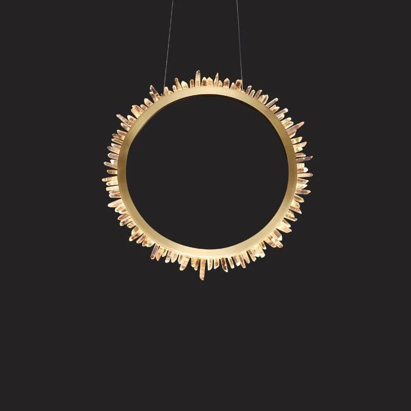 Gina Rock Crystal Ring Chandelier - 14.7" Dcasivra