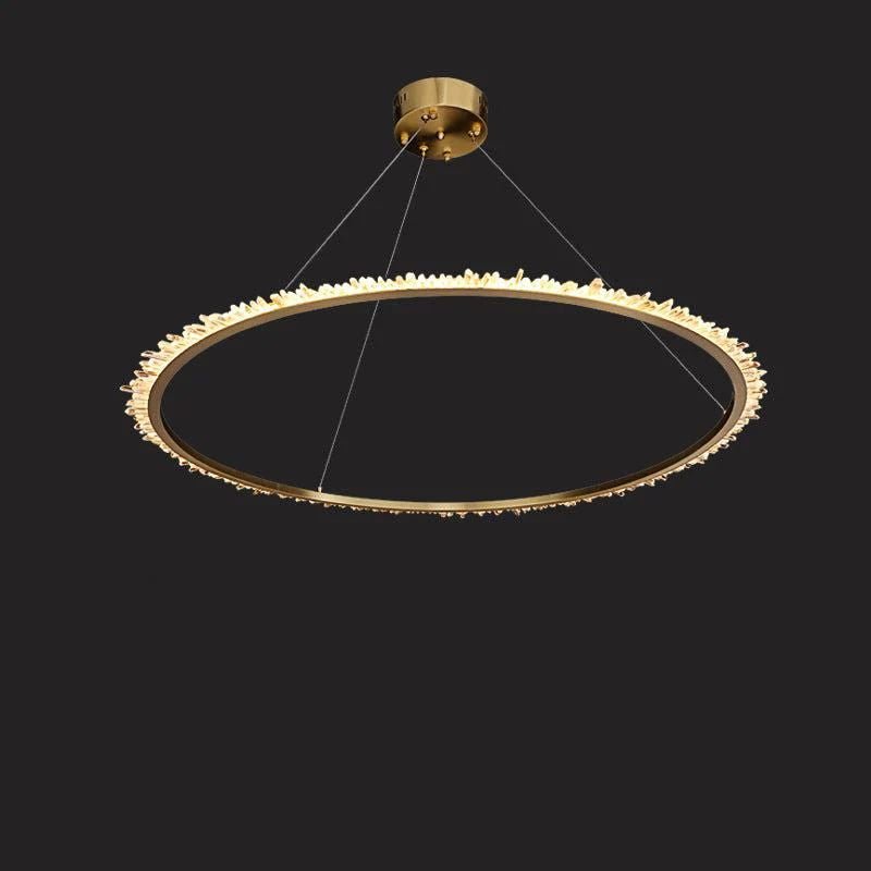 Gina Rock Crystal Ring Chandelier - 23.6" Dcasivra