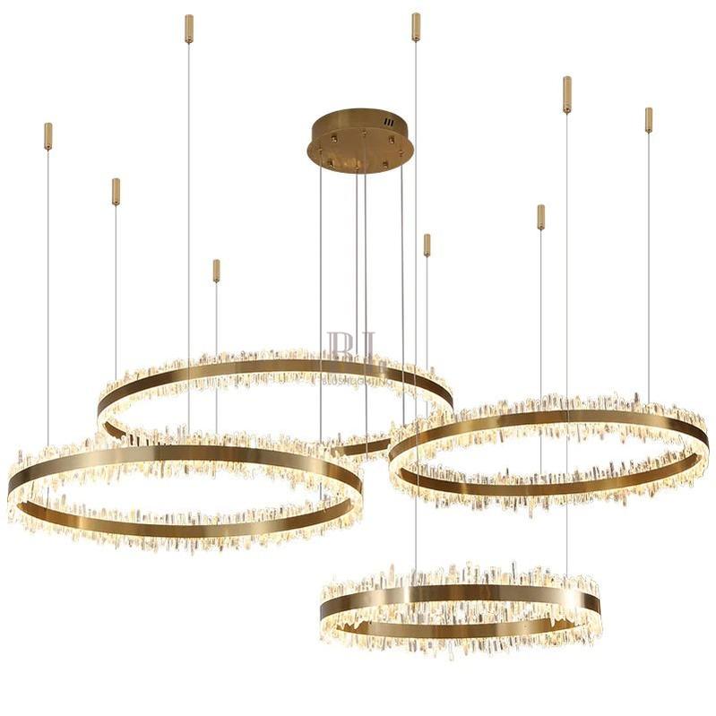 Gina Rock Crystal Rings Luxury Chandelier - casivra