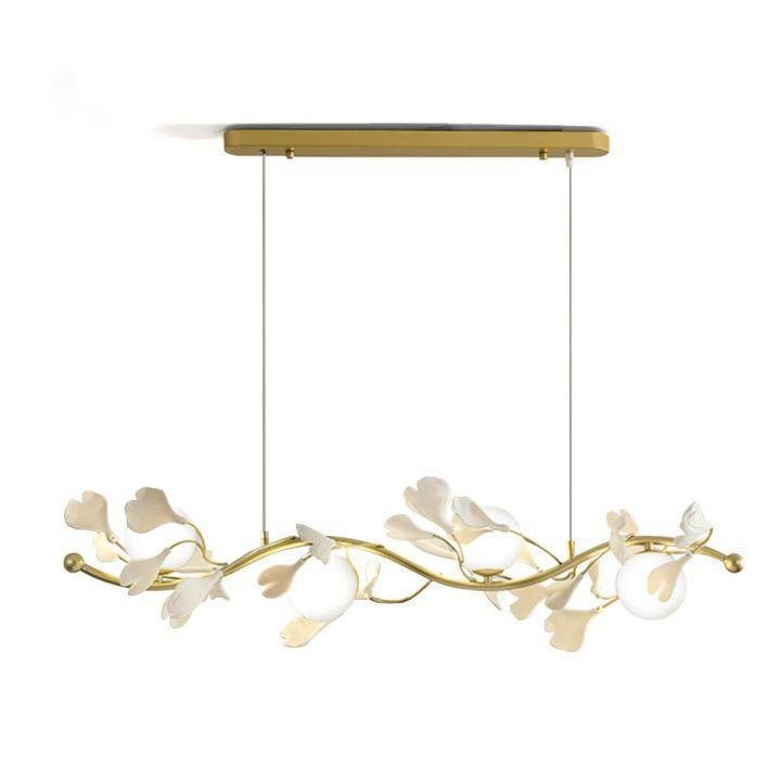 Ginkgo Glass Chandelier - 4 heads Size: L 39.4″(100cm) x H 6.3″(16cm)casivra