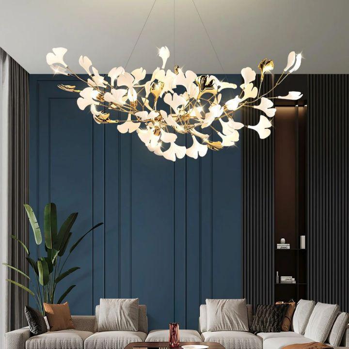 Ginkgo Luxury Chandelier Style D - 8 Lights: L 39.4''(100cm) x H 17.7''(45cm)casivra