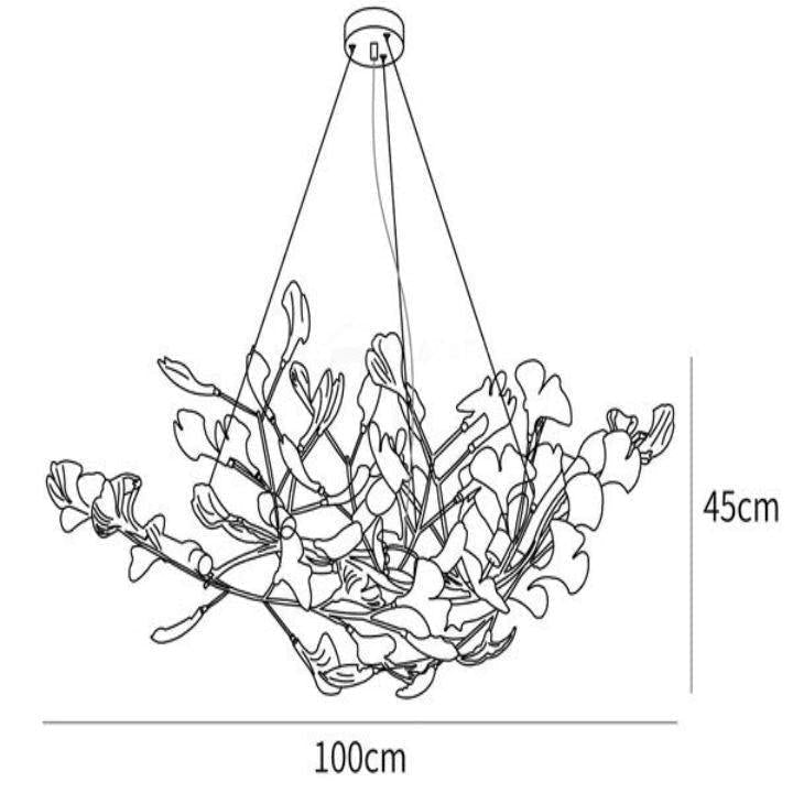 Ginkgo Luxury Chandelier Style D - 8 Lights: L 39.4''(100cm) x H 17.7''(45cm)casivra