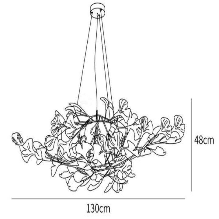 Ginkgo Luxury Chandelier Style D - 10 Lights: L 51.2''(130cm) x H 18.9''(48cm)casivra