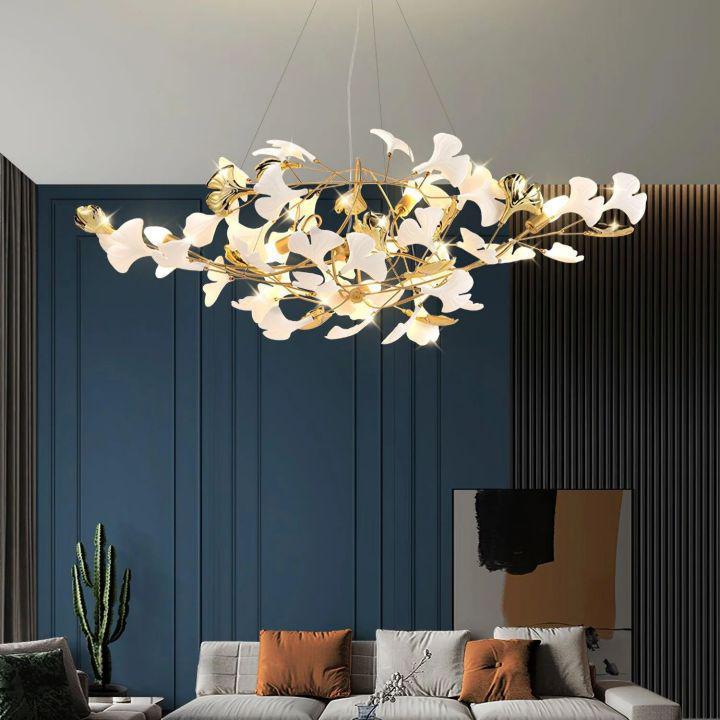 Ginkgo Luxury Chandelier Style D - 8 Lights: L 39.4''(100cm) x H 17.7''(45cm)casivra