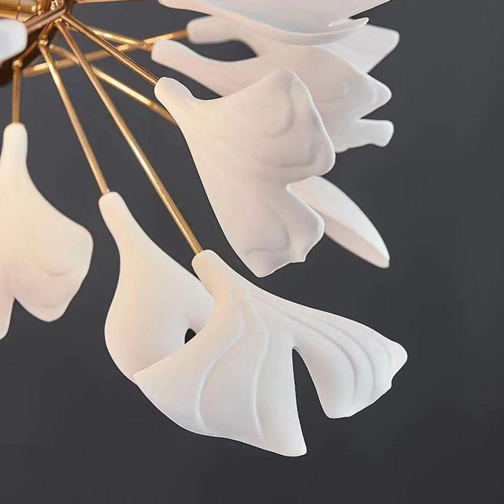 Ginkgo Luxury Chandelier Style E - 8 Lights: L 59''(150cm) x W 11.8''(30cm)Gold+Whitecasivra