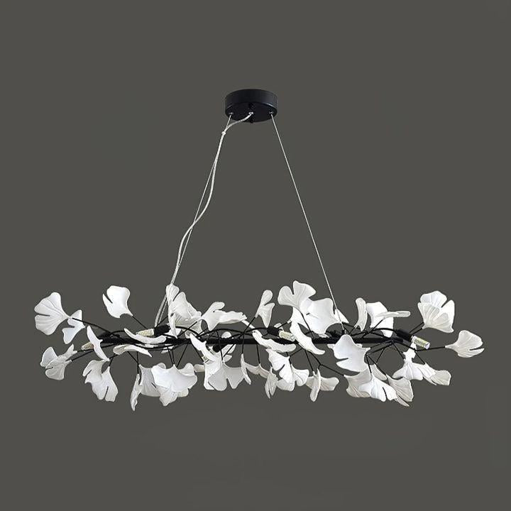 Ginkgo Luxury Chandelier Style E - 4 Lights: L 39.4''(100cm) x W 11.8''(30cm)Black+Whitecasivra