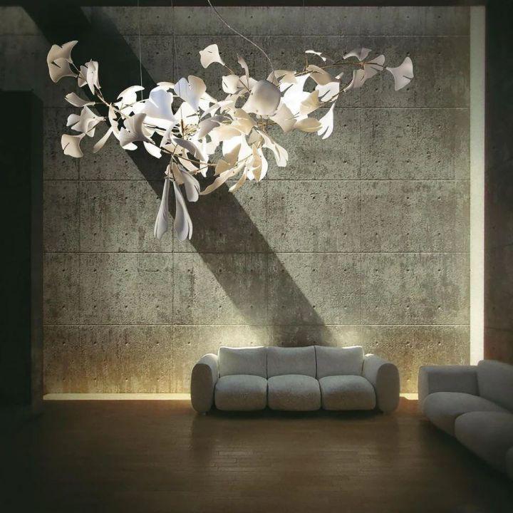 Ginkgo Luxury Chandelier Style G - 6 Lights: L 39.4''(100cm) x H 15.7''(40cm)59''(150cm)casivra